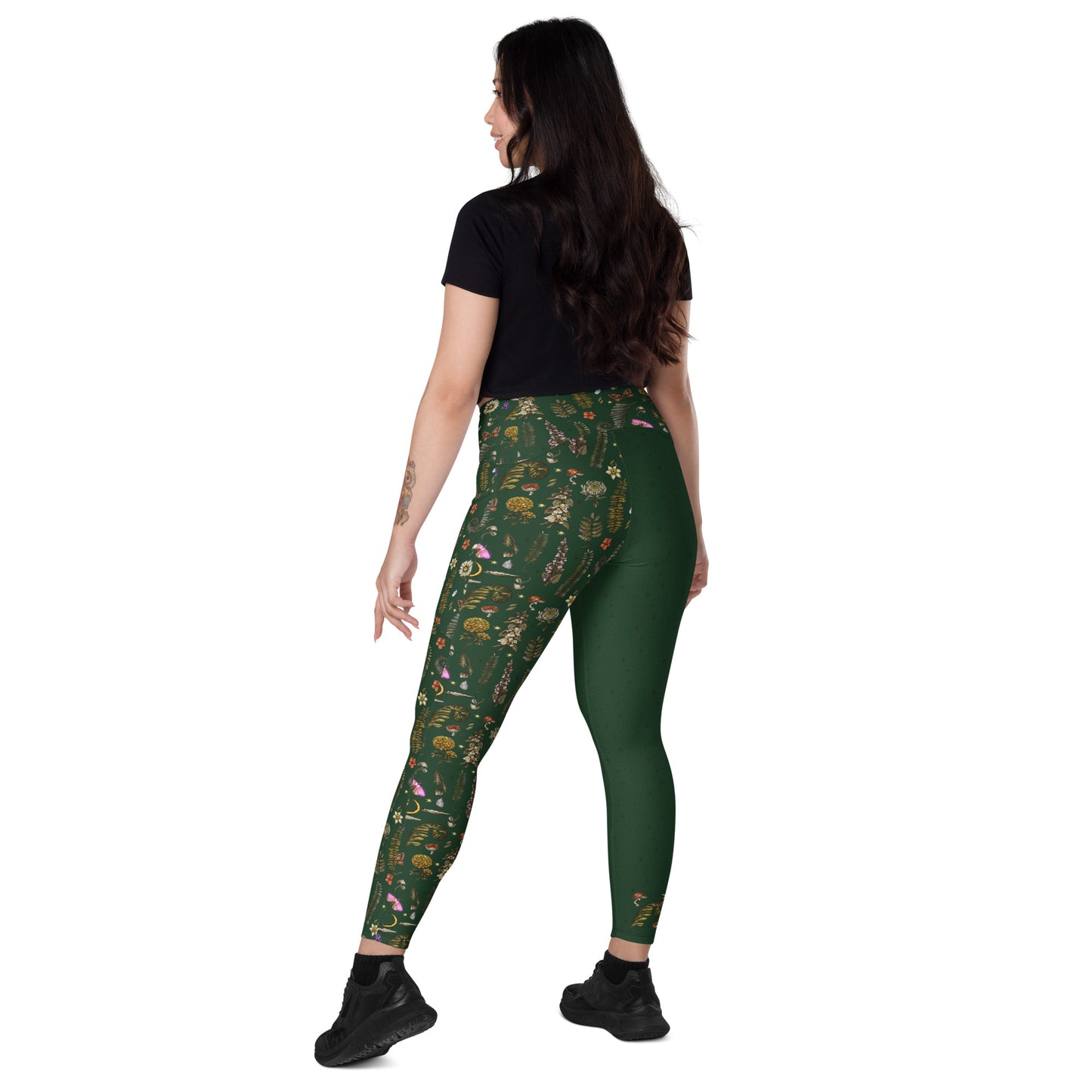 Wild Forest Pocket Leggings | Boho, witchy, gothic, halloween, moon, celestial high waisted yoga pants | Printed leggings - 2XS-6XL