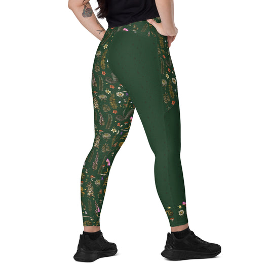 Wild Forest Pocket Leggings | Boho, witchy, gothic, halloween, moon, celestial high waisted yoga pants | Printed leggings - 2XS-6XL