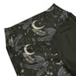 Magical Crow Forest Wide Leg Flare Leggings | Gothic moon phase hight-waist yoga pants | Witchy Retro Plus Size Sweatpants 2XS-6XL