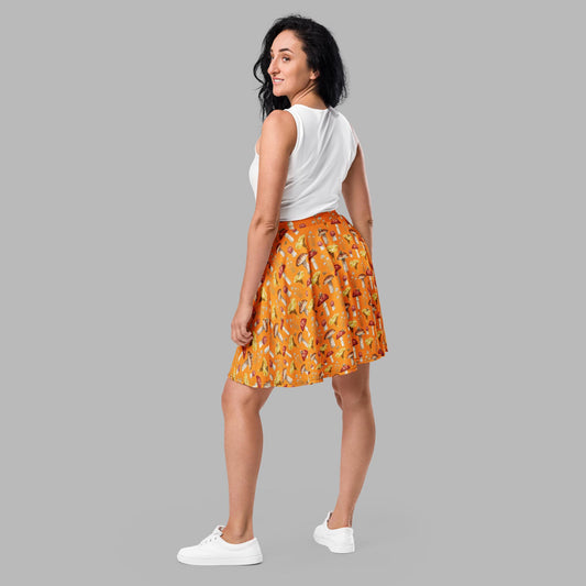 Mushroom Harvest Skater Skirt