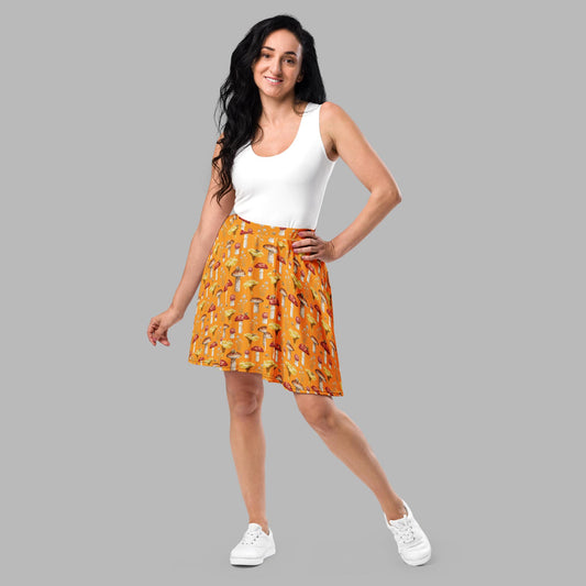 Mushroom Harvest Skater Skirt