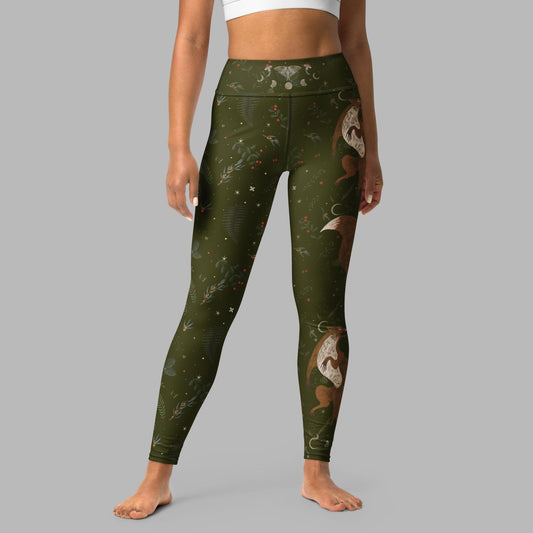 Night Dwellers - Asymmetrical Yoga Leggings