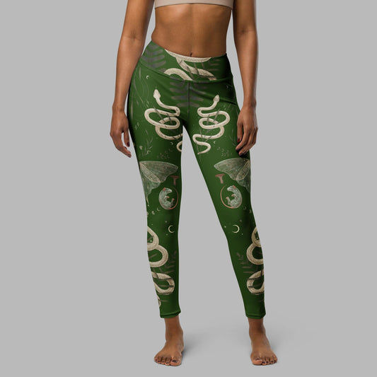 Mystical Forest (Snake Party) - Yoga Leggings